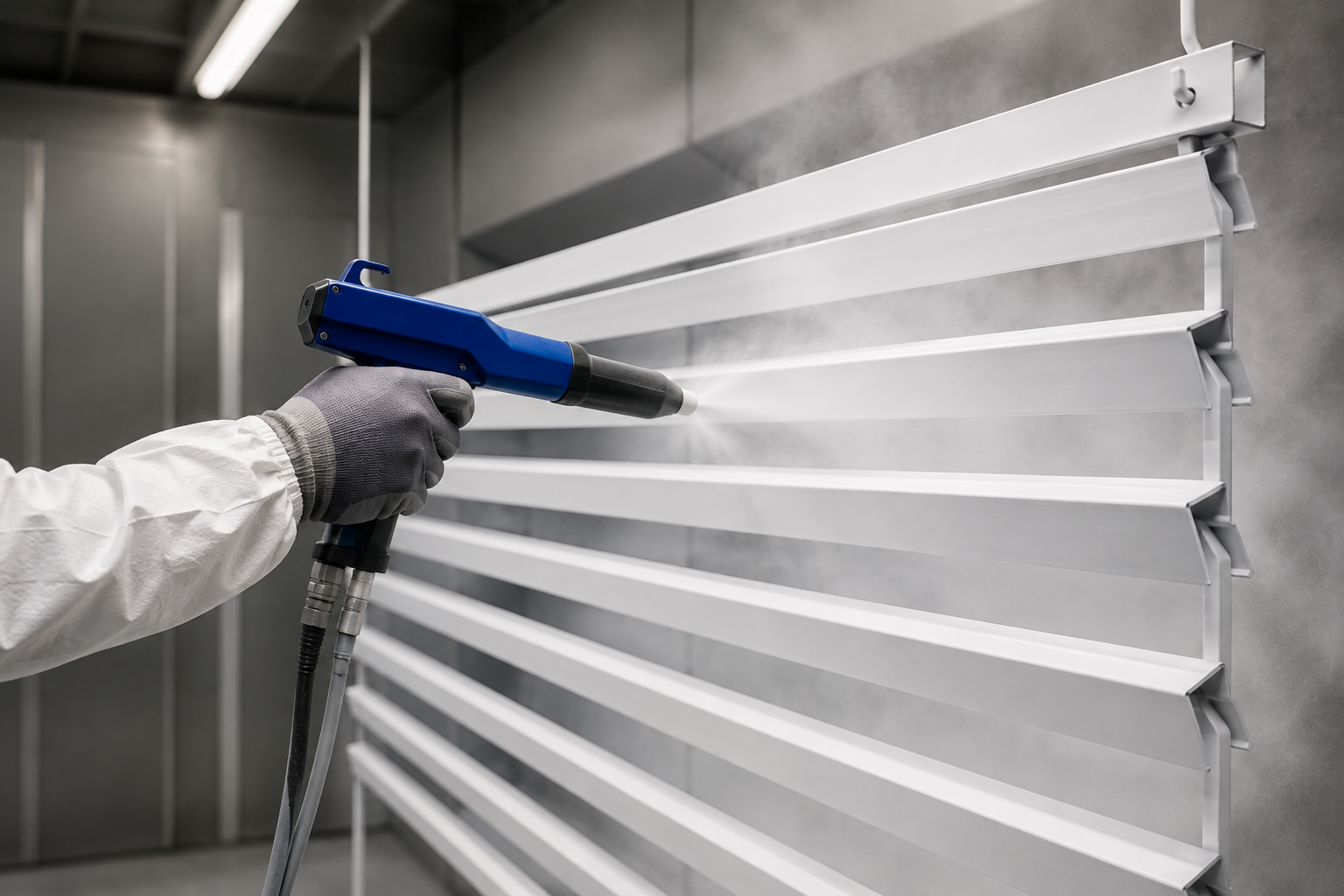 Pulbervärvi pealekandmine metallprofiilile